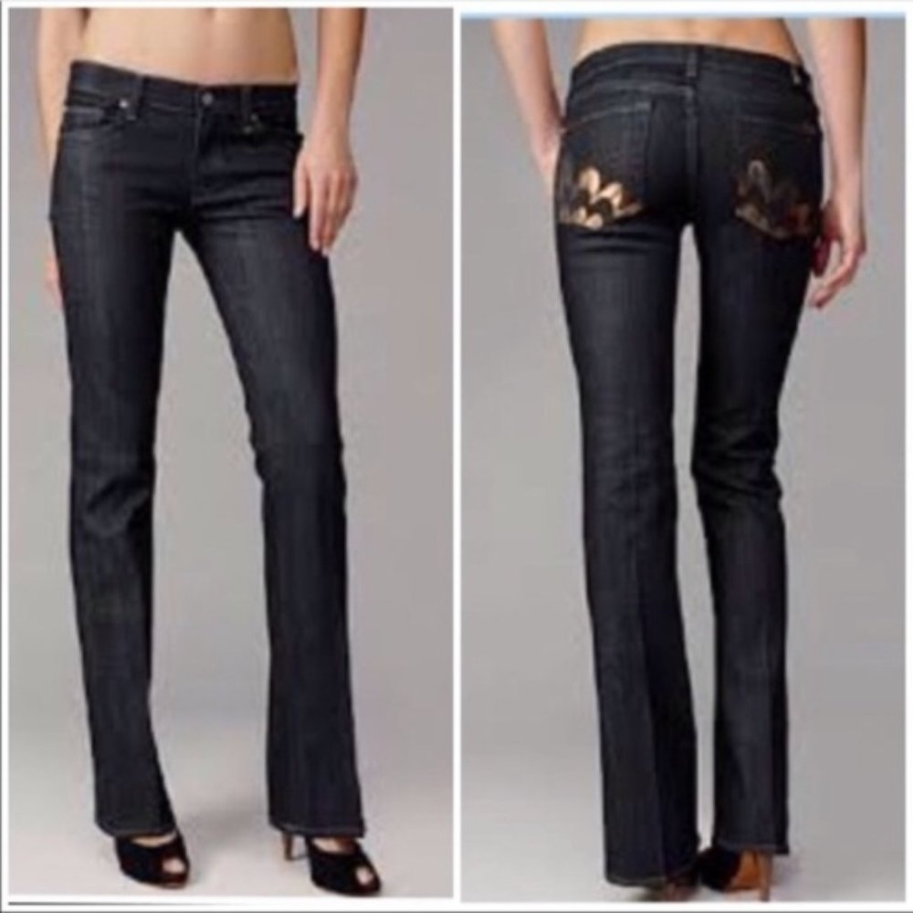 7 For All Mankind Peacock Midnight Mercer Jeans 26